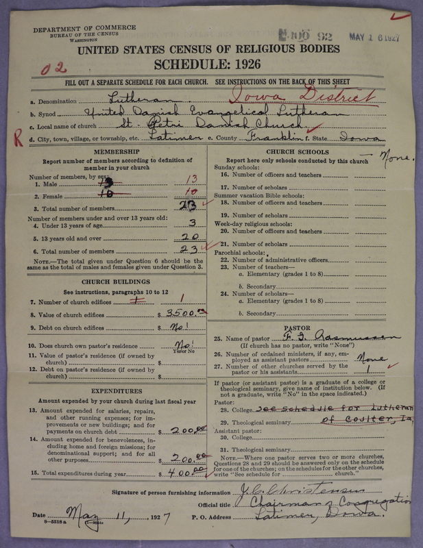 Scan of United Danish Evangelical Lutheran Church in America: 92