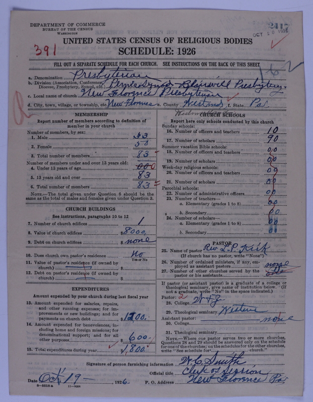 Scan of Presbyterian Church in the United States of America: 2417