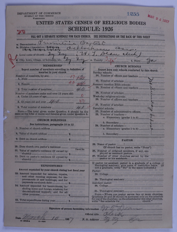 Scan of Primitive Baptists: 1255