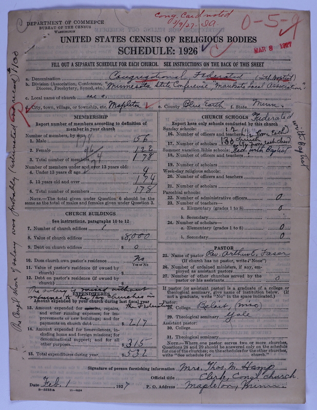 Scan of Federated Churches: