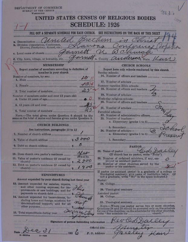 Scan of Church of the United Brethren in Christ: 2145