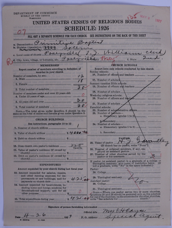 Scan of Primitive Baptists: 135