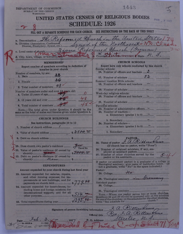 Scan of Reformed Church in the United States: 1443