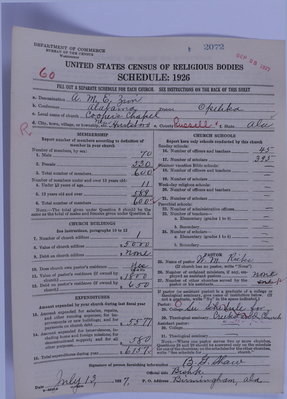 Scan of African Methodist Episcopal Zion Church: 2072
