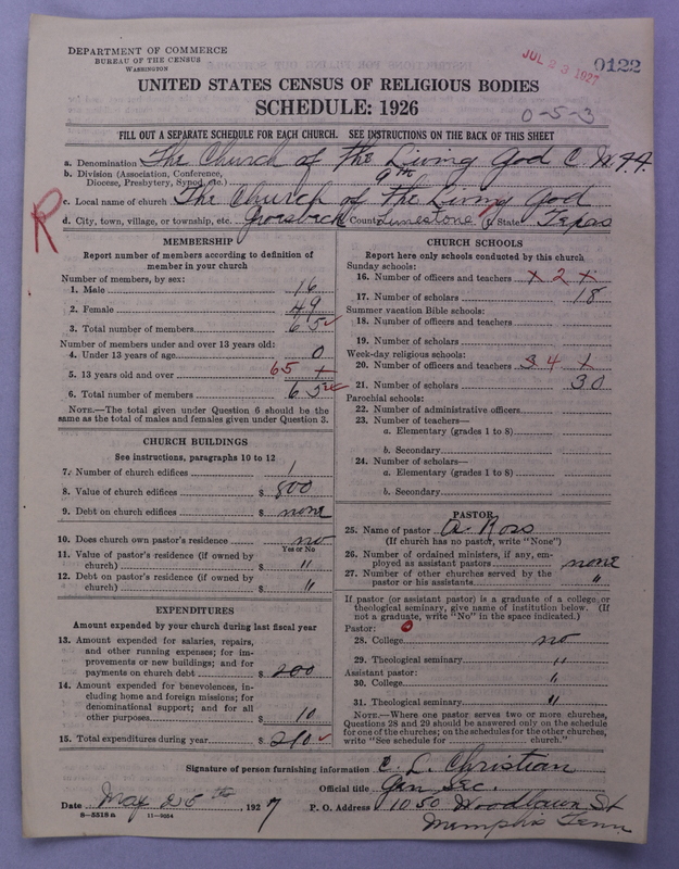 Scan of Church of the Living God, Christian Workers for Fellowship: 122