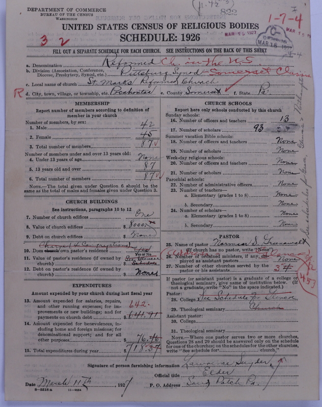 Scan of Reformed Church in the United States: 822