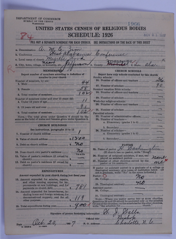 Scan of African Methodist Episcopal Zion Church: 1966