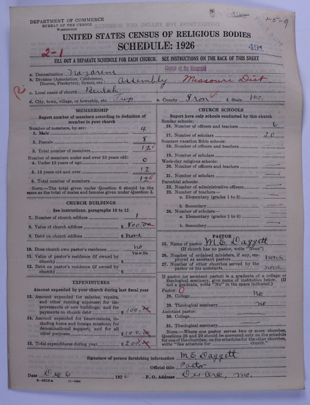 Scan of Church of the Nazarene: 491