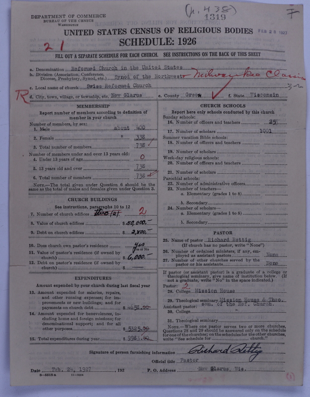 Scan of Reformed Church in the United States: 1319