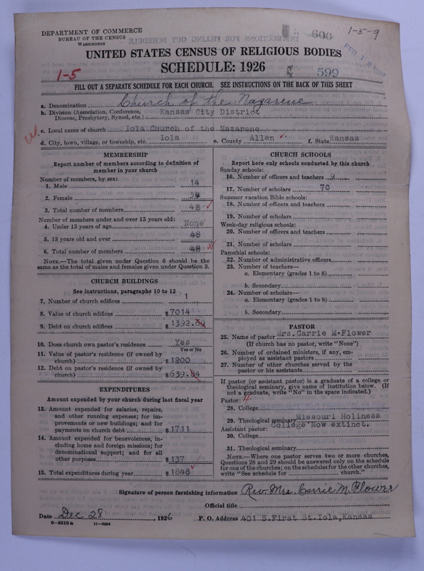 Scan of Church of the Nazarene: 599
