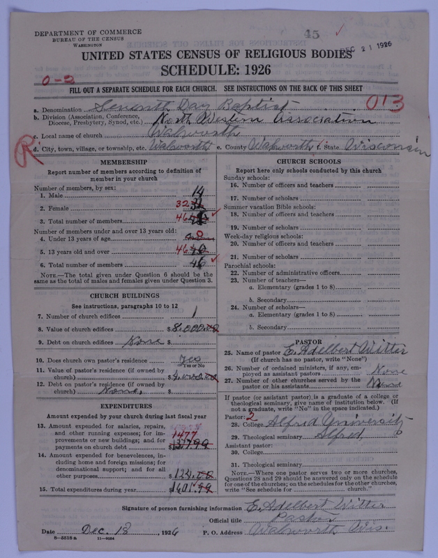 Scan of Seventh Day Baptists: 45
