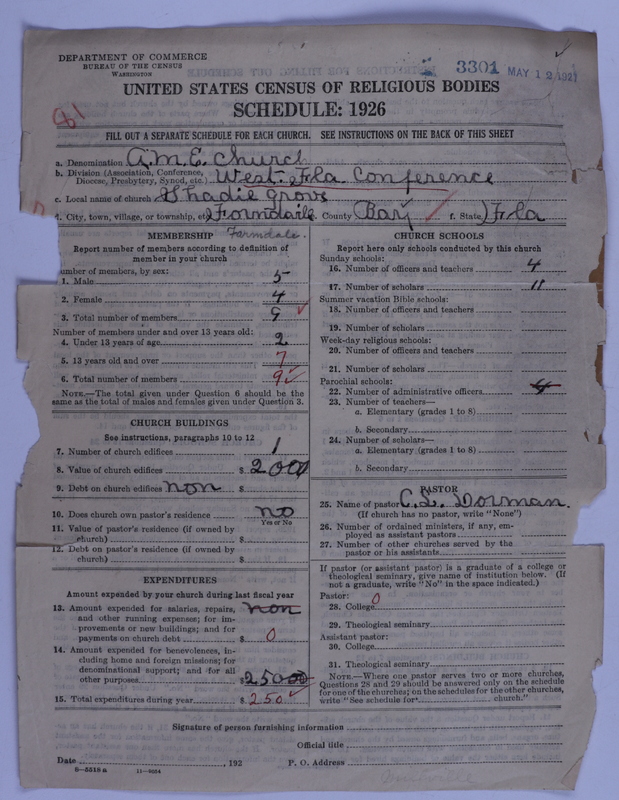 Scan of African Methodist Episcopal Church: 3301
