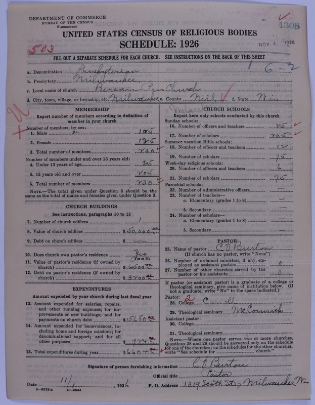 Scan of Presbyterian Church in the United States of America: 4308