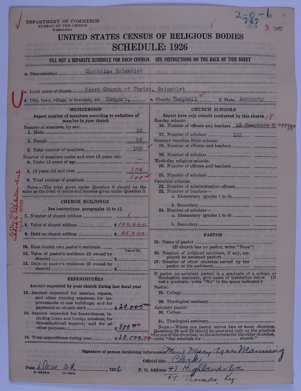 Scan of Church of Christ, Scientist: 747