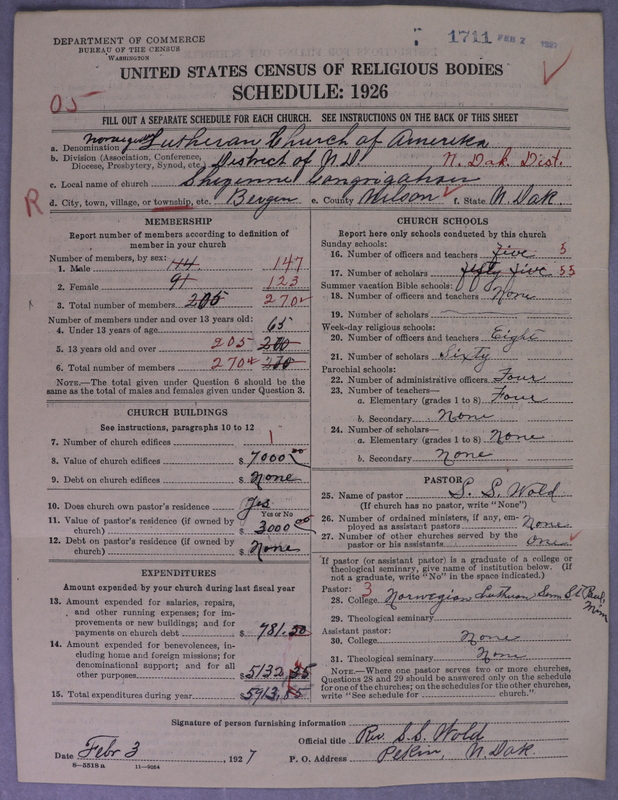 Scan of Norwegian Lutheran Church of America: 1711