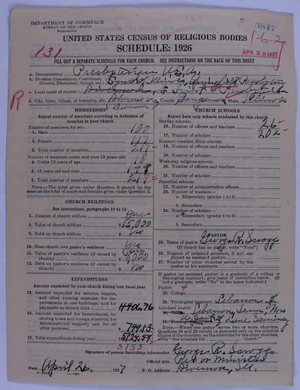 Scan of Presbyterian Church in the United States of America: 3847