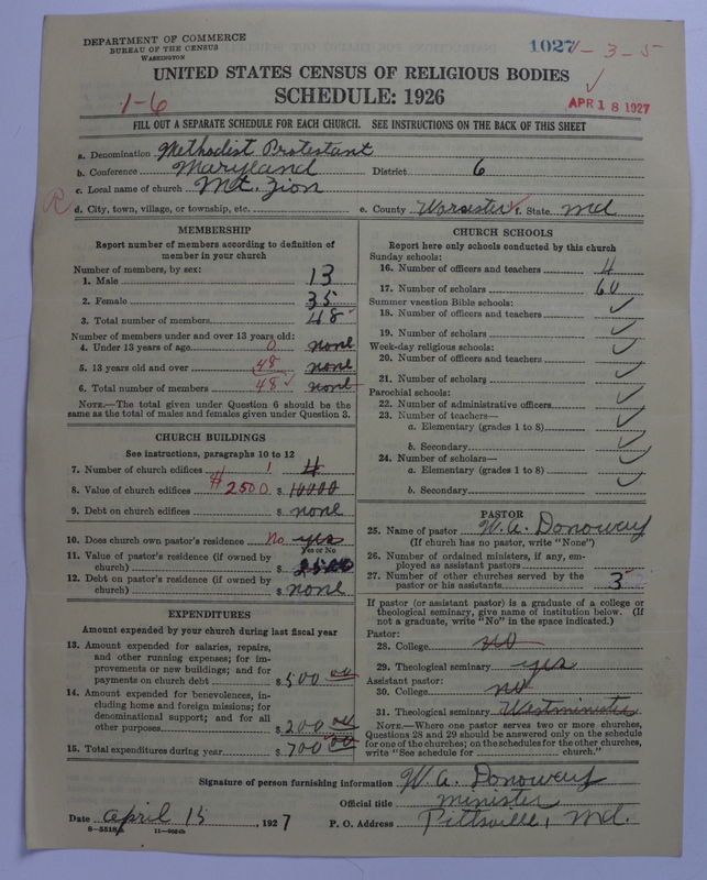 Scan of Methodist Protestant Church: 1027