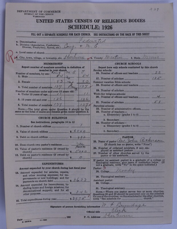 Scan of Federated Churches: 237