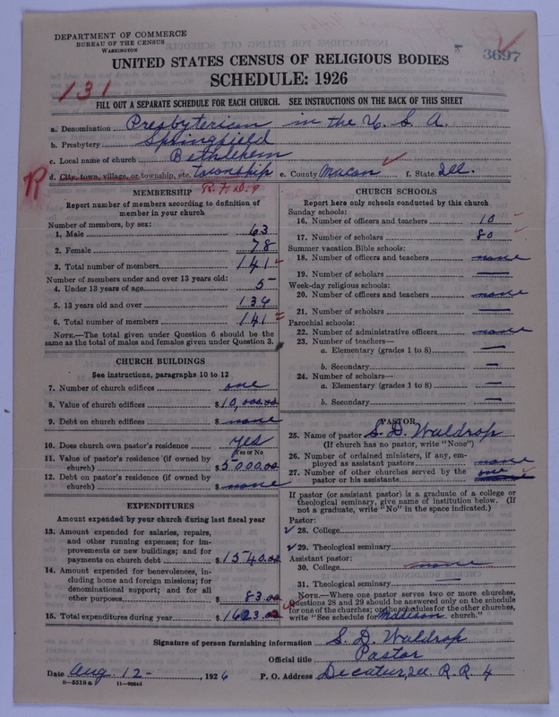 Scan of Presbyterian Church in the United States of America: 3697