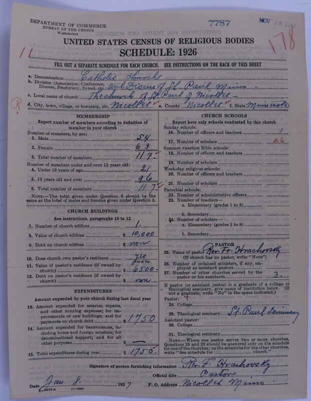Scan of Roman Catholic Church: 7787