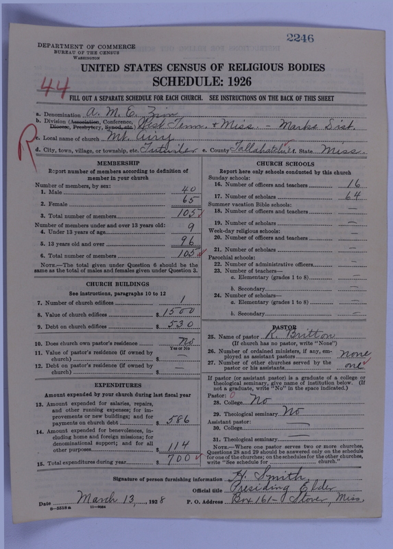 Scan of African Methodist Episcopal Zion Church: 2246