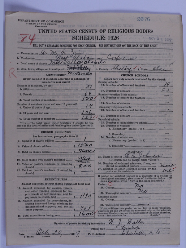 Scan of African Methodist Episcopal Zion Church: 2076