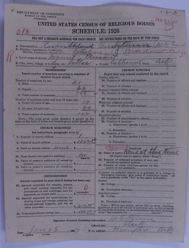 Scan of Cumberland Presbyterian Church: 824
