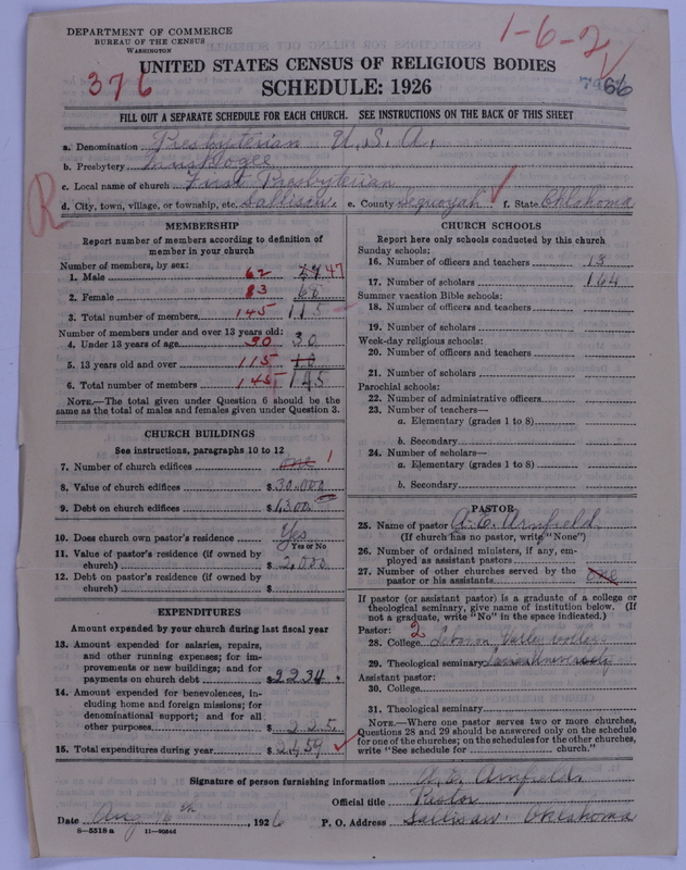 Scan of Presbyterian Church in the United States of America: 7466