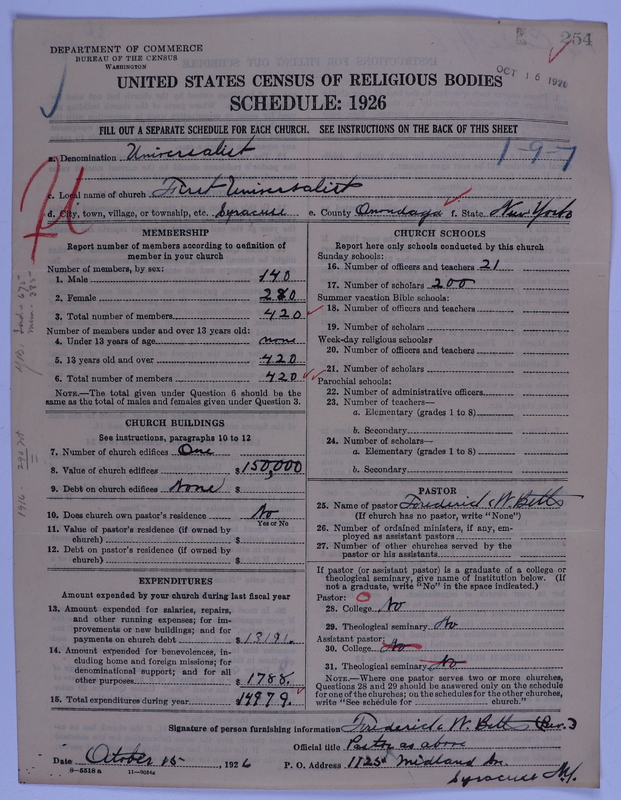 Scan of Universalist Church: 254