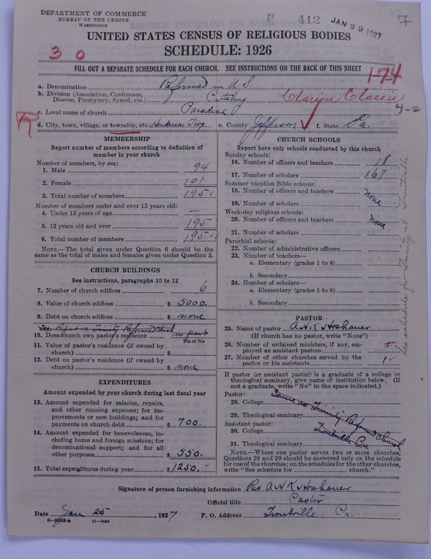 Scan of Reformed Church in the United States: 412