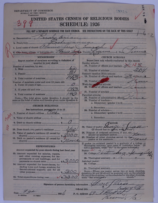 Scan of Presbyterian Church in the United States of America: 2018