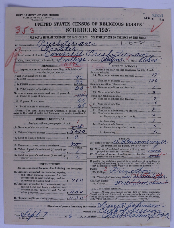 Scan of Presbyterian Church in the United States of America: 3051