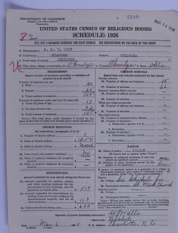 Scan of African Methodist Episcopal Zion Church: 2410