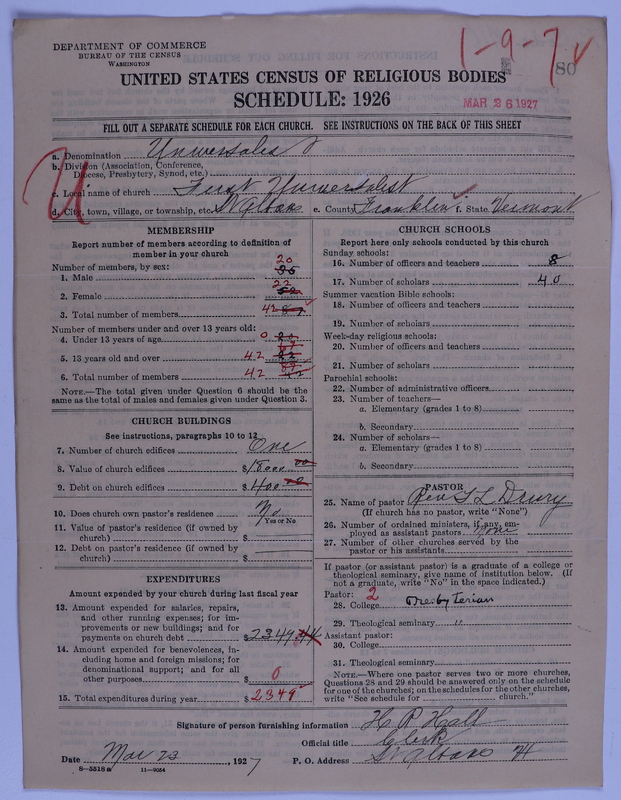 Scan of Universalist Church: 80