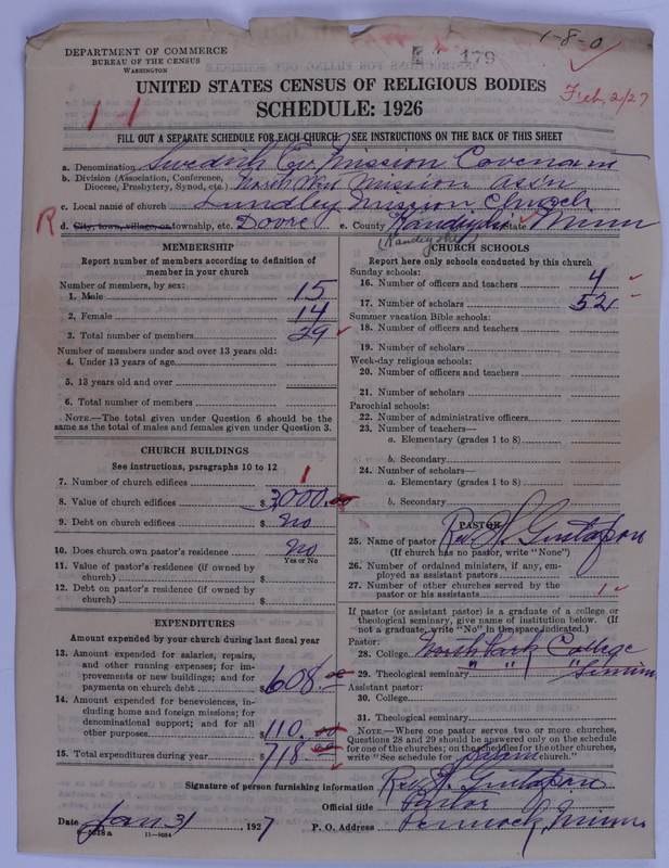 Scan of Swedish Evangelical Mission Covenant of America: 179