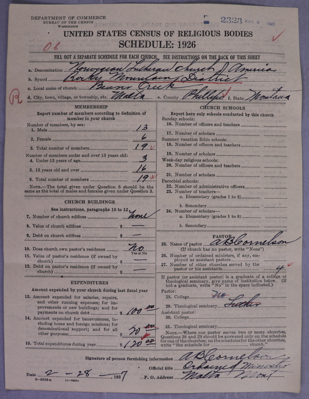Scan of Norwegian Lutheran Church of America: 2323