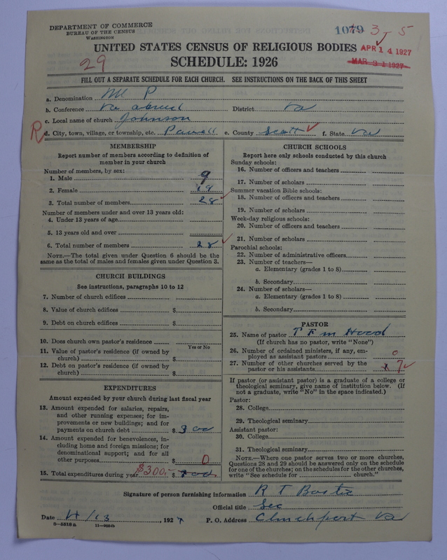 Scan of Methodist Protestant Church: 1079