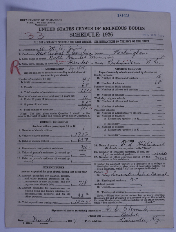 Scan of African Methodist Episcopal Zion Church: 1042