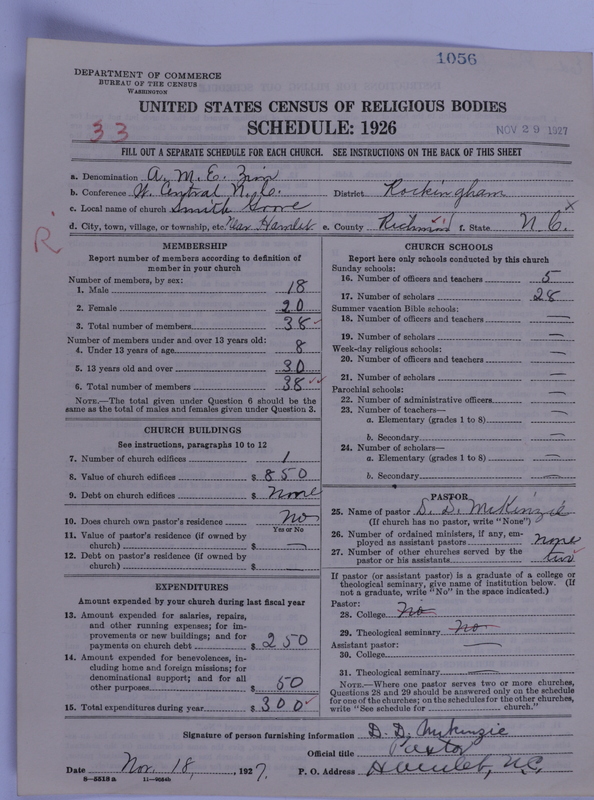 Scan of African Methodist Episcopal Zion Church: 1056