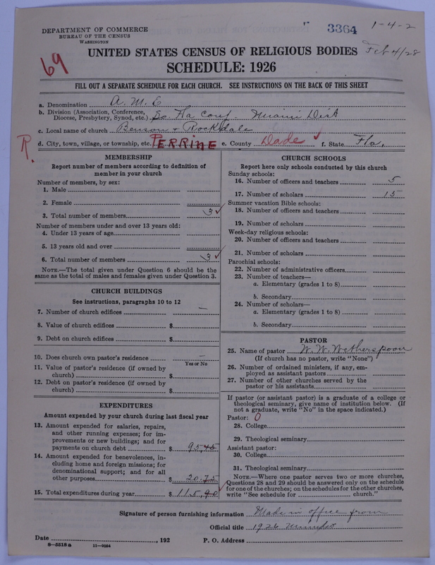 Scan of African Methodist Episcopal Church: 3364