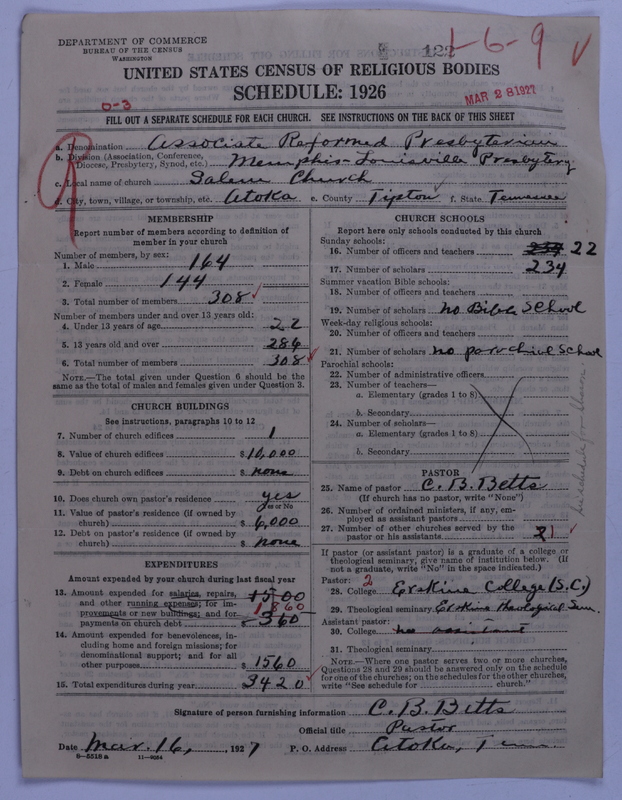 Scan of Associate Reformed Presbyterian Church: 122