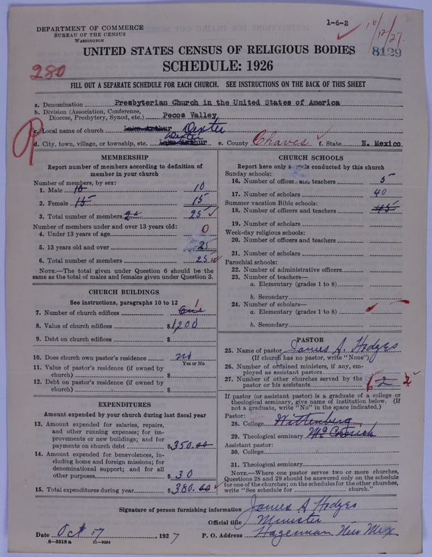 Scan of Presbyterian Church in the United States of America: 8129