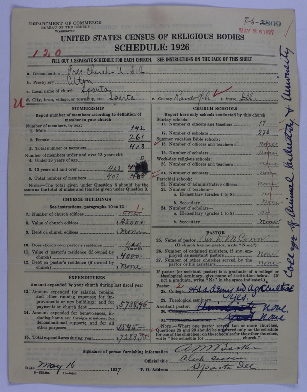 Scan of Presbyterian Church in the United States of America: 3809
