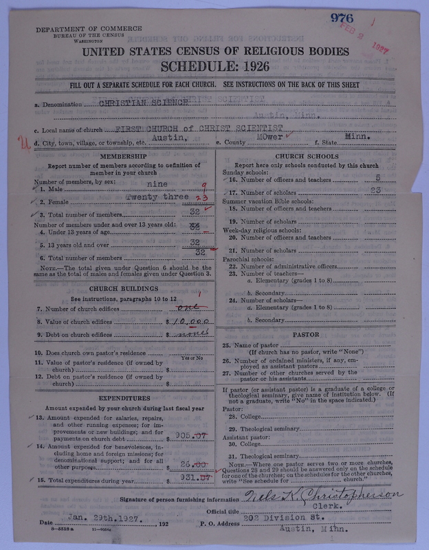 Scan of Church of Christ, Scientist: 976