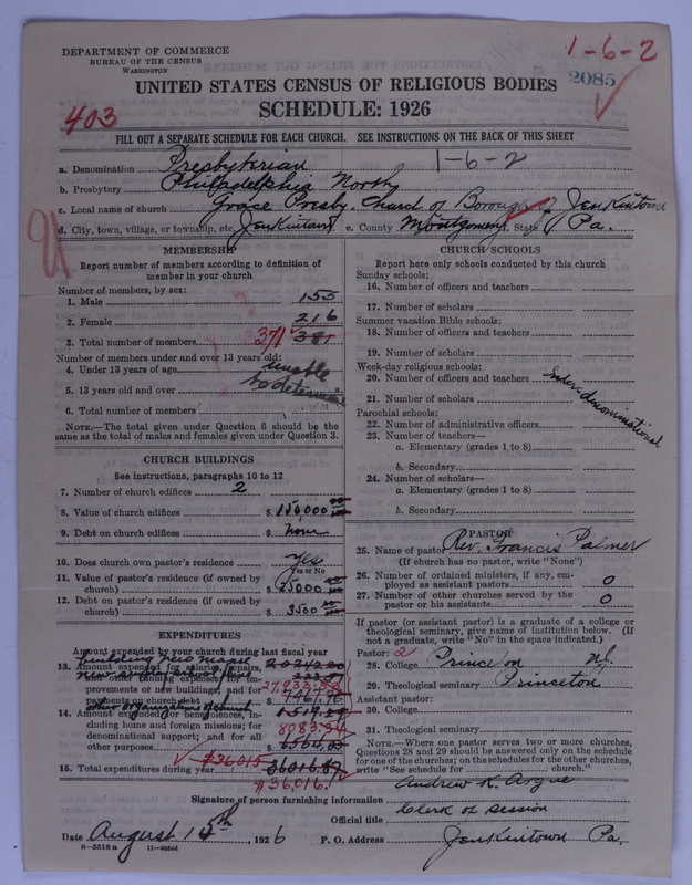 Scan of Presbyterian Church in the United States of America: 2085