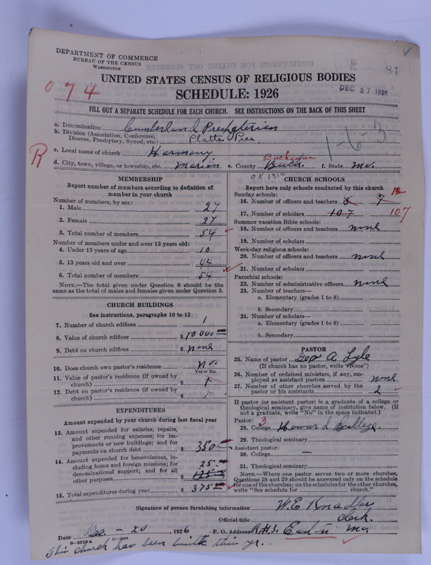 Scan of Cumberland Presbyterian Church: 84