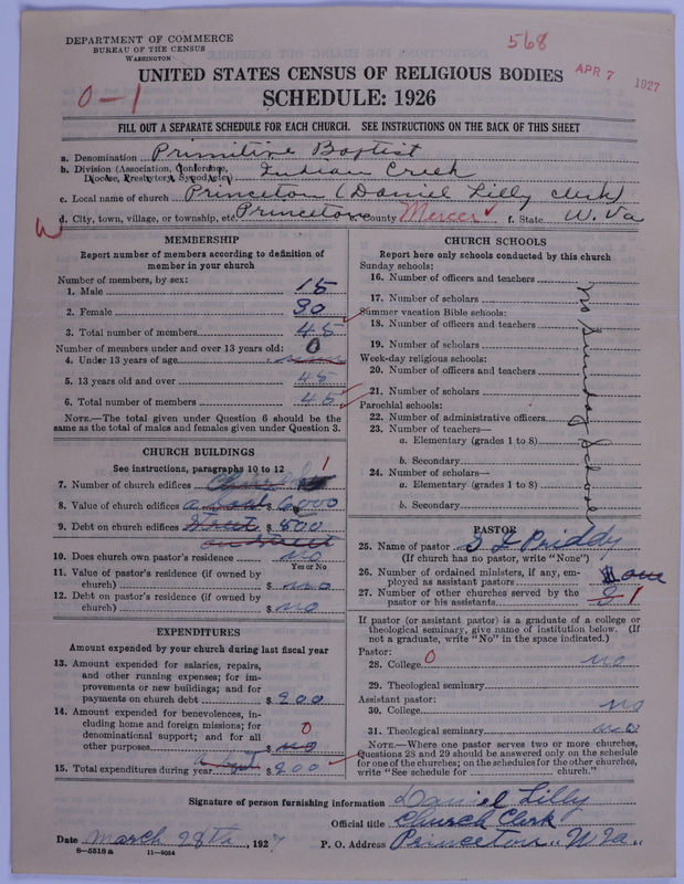 Scan of Primitive Baptists: 568