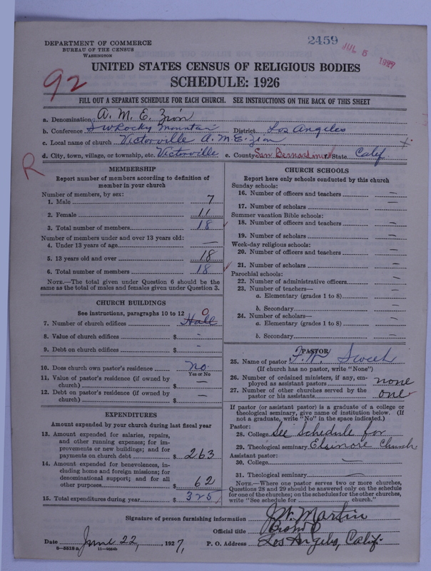 Scan of African Methodist Episcopal Zion Church: 2459