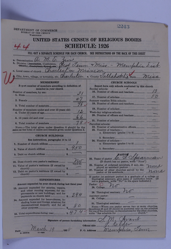 Scan of African Methodist Episcopal Zion Church: 2243