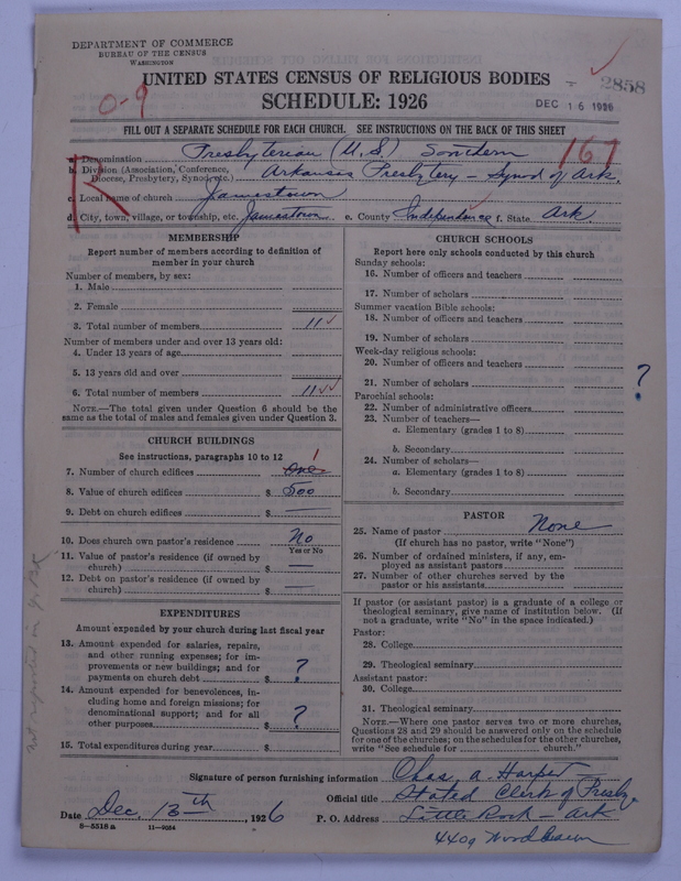 Scan of Presbyterian Church in the United States: 2858